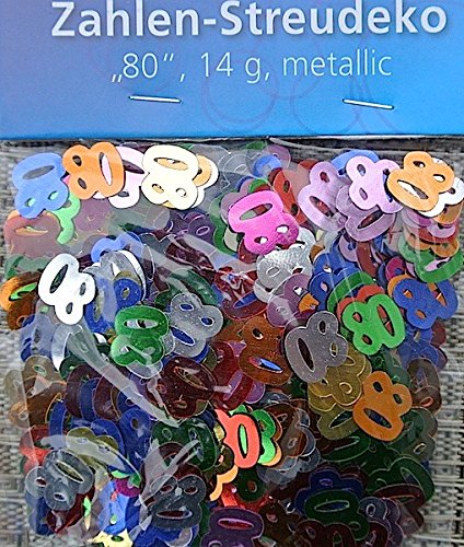 HEKU 725 Tischstreu Tischkonfetti Streudeko 14g. metallic , Motiv:Zahlen 80 HEKU 725 Tischstreu Tischkonfetti Streudeko 14g. metallic , Motiv:Zahlen 80 von Heku