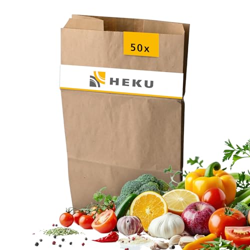 HEKU Müllbeutel Biomüllbeutel 50 Stück 10l Papier - Bio Müllbeutel aus stabilem Kraftpapier nassfest - kompostierbare Müllbeutel Biomüll plastikfrei HEKU Müllbeutel Biomüllbeutel 50 Stück 10l Papier - Bio Müllbeutel aus stabilem Kraftpapier nassfest - kompostierbare Müllbeutel Biomüll plastikfrei von Heku