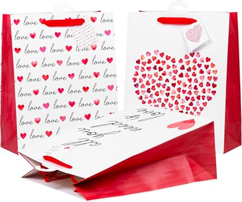 HEKU Premium XL-Geschenktaschen "Love", 3 Stück I 33x26x13 cm I Edle UV-Lack-Veredelung | Umweltfreundlich & Wiederverwendbar HEKU Premium XL-Geschenktaschen "Love", 3 Stück I 33x26x13 cm I Edle UV-Lack-Veredelung | Umweltfreundlich & Wiederverwendbar von Heku