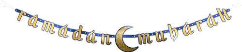 HEKU Ramadan Mubarak Partykette - 1,8m Länge I Festliche Dekoration I Hochwertig & Wiederverwendbar I Einsetzbar für Ramadan HEKU Ramadan Mubarak Partykette - 1,8m Länge I Festliche Dekoration I Hochwertig & Wiederverwendbar I Einsetzbar für Ramadan von Heku