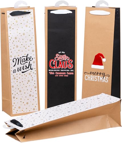 HEKU Weihnachts-Flaschentaschen mit Hotfoil-Veredelung und Prägung, 24 Stück I 4 trendige Weihnachtsmotive I Hochwertiges Papier I Vielseitige Größe für Wein & Spirituosen 40x10x12cm HEKU Weihnachts-Flaschentaschen mit Hotfoil-Veredelung und Prägung, 24 Stück I 4 trendige Weihnachtsmotive I Hochwertiges Papier I Vielseitige Größe für Wein & Spirituosen 40x10x12cm von Heku