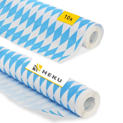 Heku Oktoberfest Deko Papiertischdecke Rolle 10 Stück 8m - Bierzeltgarnitur Tischdecke Papier bayrische Deko zuschneidbar - Tischdecke Oktoberfest blau weiß Heku Oktoberfest Deko Papiertischdecke Rolle 10 Stück 8m - Bierzeltgarnitur Tischdecke Papier bayrische Deko zuschneidbar - Tischdecke Oktoberfest blau weiß von Heku