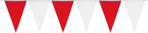 Heku Wimpelkette rot-weiß mit 20 Wimpeln I Wetterfest,10 Meter Lang I Große, Auffällige Wimpel I Ideal für Veranstaltungen, mit Integriertem Befestigungsband Heku Wimpelkette rot-weiß mit 20 Wimpeln I Wetterfest,10 Meter Lang I Große, Auffällige Wimpel I Ideal für Veranstaltungen, mit Integriertem Befestigungsband von Heku