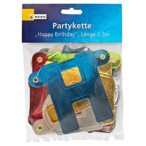 Partykette Happy Birthday, Länge 1,5m von Heku