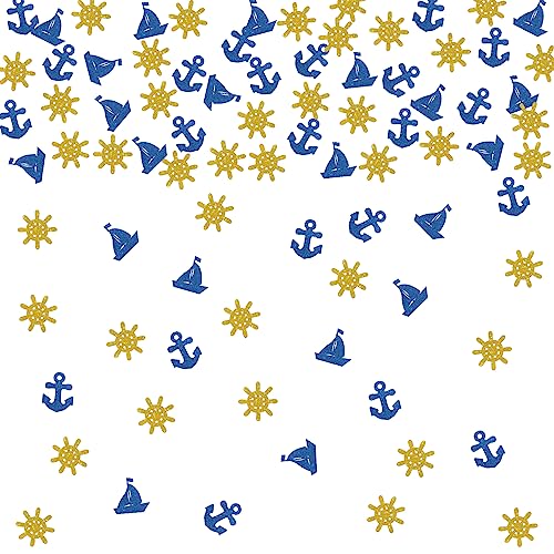 Helewilk Blau & Gold Glitzer nautisches Konfetti, nautisches Thema Geburtstag / Babyparty / Brautparty / Hochzeit / Junggesellinnenabschied Konfetti, nautische Party Tischdekoration Streuungen, Anker Helewilk Blau & Gold Glitzer nautisches Konfetti, nautisches Thema Geburtstag / Babyparty / Brautparty / Hochzeit / Junggesellinnenabschied Konfetti, nautische Party Tischdekoration Streuungen, Anker von Helewilk