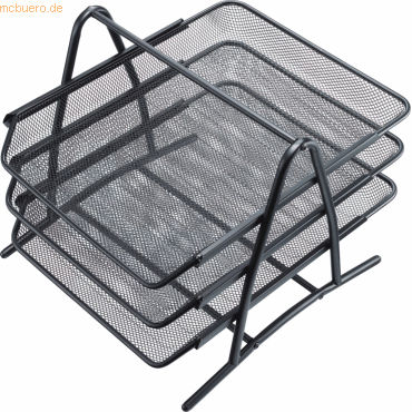 Helit Briefablagen-Set Mesh 3-er schwarz Helit Briefablagen-Set Mesh 3-er schwarz von Helit