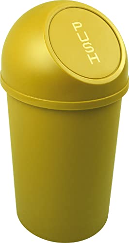 helit H2401118 - Push-Abfallbehälter „the flip“ 13 L, gelb von Helit