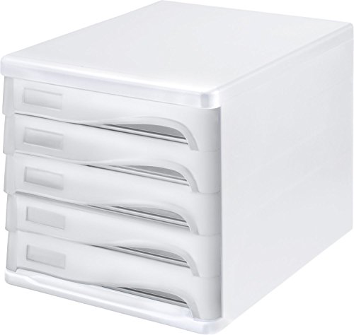 helit H6129482 - Schubladenbox Economy, 5 Fächer, beschriftbar, lichtgrau helit H6129482 - Schubladenbox Economy, 5 Fächer, beschriftbar, lichtgrau von Helit