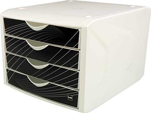 helit H6129595 - Schubladenbox „the chameleon“, 4 Schubladen, black king, schwarz helit H6129595 - Schubladenbox „the chameleon“, 4 Schubladen, black king, schwarz von Helit