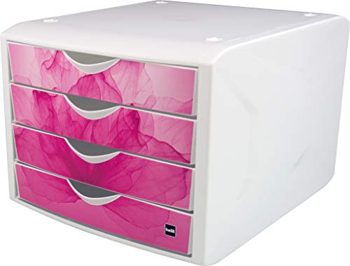helit H6129626 - Schubladenbox, „the chameleon“, 4 Schübe, weiß/himbeer helit H6129626 - Schubladenbox, „the chameleon“, 4 Schübe, weiß/himbeer von Helit