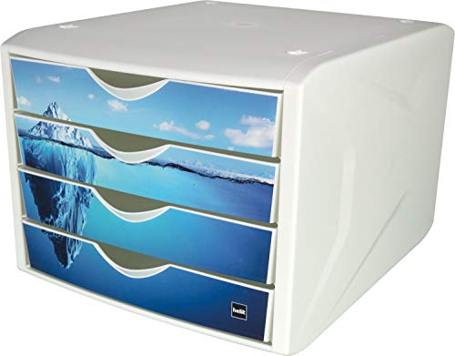 Helit H6129635 - Schubladenbox „the chameleon“, 4 Schubladen, für Format DIN A4, arctic eisberg, 1 Stück Helit H6129635 - Schubladenbox „the chameleon“, 4 Schubladen, für Format DIN A4, arctic eisberg, 1 Stück von Helit