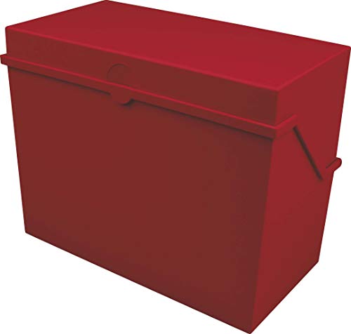 helit H6214625 - Karteikarten Box „the index“ DIN A6 quer, Kleinkartei rot für ca. 400 Karten von Helit