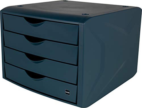 helit H6429534 - Schubladenbox „the green chameleon“, aus Recycling-Kunststoff Blauer Engel zertifiziert, blau, 1 Stück helit H6429534 - Schubladenbox „the green chameleon“, aus Recycling-Kunststoff Blauer Engel zertifiziert, blau, 1 Stück von Helit