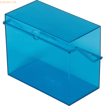 Helit Karteibox A7 quer blau transparent von Helit