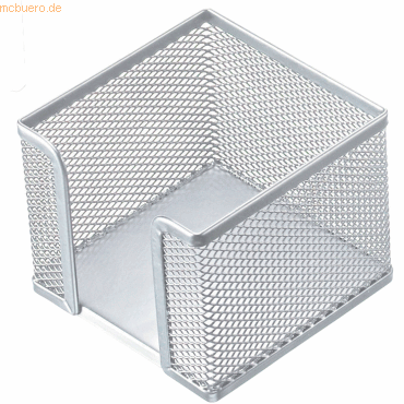 Helit Zettelbox Mesh Metall silber leer von Helit