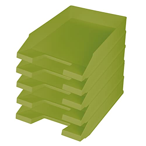 helit H2661653 - Briefablage the green staff, DIN A4-C4, 5 Stück, hellgrün, Ablagefächer stapelbar aus recyceltem Kunststoff, Blauer Engel zertifiziert helit H2661653 - Briefablage the green staff, DIN A4-C4, 5 Stück, hellgrün, Ablagefächer stapelbar aus recyceltem Kunststoff, Blauer Engel zertifiziert von Helit