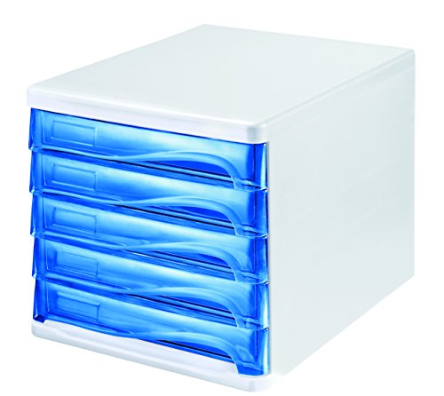 helit H6129430 - Schubladenbox „the wave“, blau transparent helit H6129430 - Schubladenbox „the wave“, blau transparent von Helit