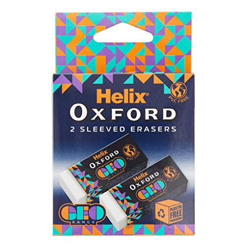 Helix Oxford 102702 Radiergummis, Orange, 2 Stück von Helix