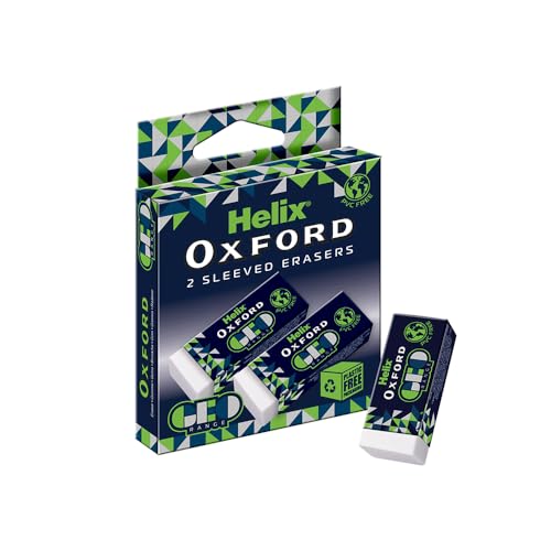 Helix Oxford Geo 102701 Radiergummi, Grün, 2 Stück Helix Oxford Geo 102701 Radiergummi, Grün, 2 Stück von Helix