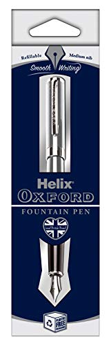 Helix Oxford Premium Füllfederhalter (Edelstahl) mit plastikfreier Verpackung von Helix