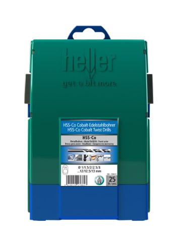 Heller Tools HSS-Co Edelstahlbohrer Set 25-teilig, 0990-21965 von heller
