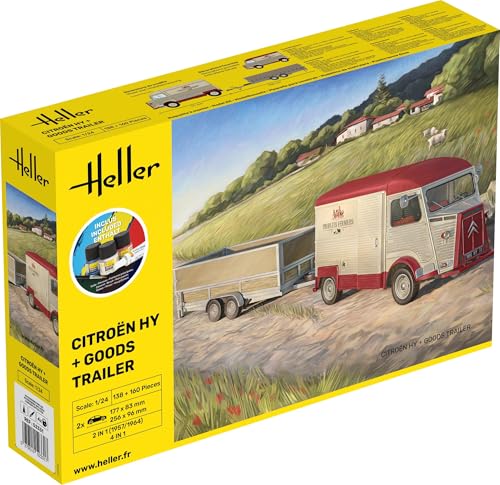 Heller 52331 STARTER KIT Citroen HY + Goods Trailer 1/24 von Heller