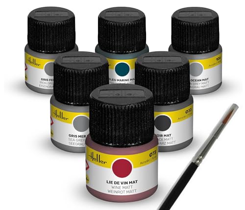 Heller 9405 Colour Set Navy Acrylic 6 x 12 ml + Brush Heller 9405 Colour Set Navy Acrylic 6 x 12 ml + Brush von Heller