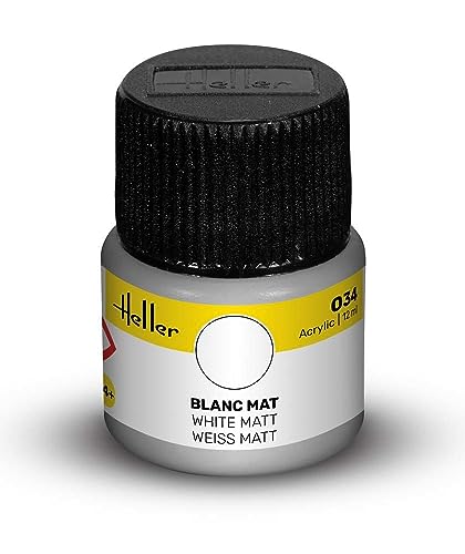 heller 9034 Modellbaufarbe, weiß, 3 ml (Lot de 4) von Heller