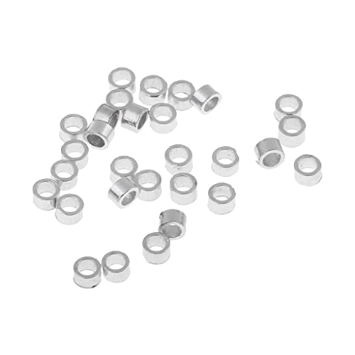 30Pcs 1mm 925 Sterling Silber Zwischenperlen Metallperlen Perlenkappen Perlen für Armbänder zum Basteln Bastelperlen Set mit Loch - Silber 30Pcs 1mm 925 Sterling Silber Zwischenperlen Metallperlen Perlenkappen Perlen für Armbänder zum Basteln Bastelperlen Set mit Loch - Silber von Hellery