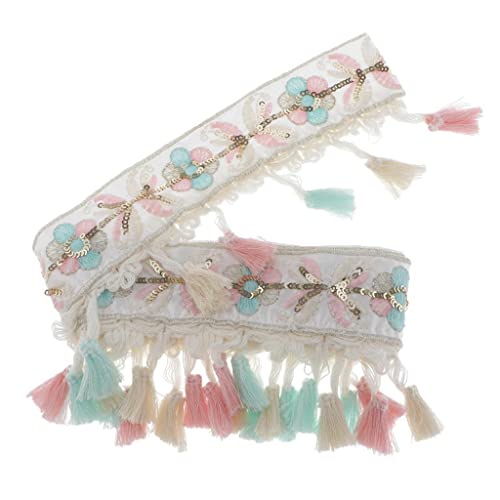 Hellery 1 Yard bänder Pomponborte Bunt Borte Pomponband -Band mit Pailletten, 4cm Breite Hellery 1 Yard bänder Pomponborte Bunt Borte Pomponband -Band mit Pailletten, 4cm Breite von Hellery