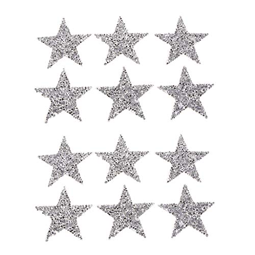 Hellery 12 Stück Aufbügler Silber Stern Applikation Aufnäher Pailetten verzieren Bügelbild zum aufbügeln auf Kleidung, T-Shirt, Taschen, Schuhe Hellery 12 Stück Aufbügler Silber Stern Applikation Aufnäher Pailetten verzieren Bügelbild zum aufbügeln auf Kleidung, T-Shirt, Taschen, Schuhe von Hellery