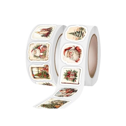 Hellery 500x Weihnachtsaufkleber Weihnachtsdeko für Grußkarten Geschenkverpackungen von Hellery