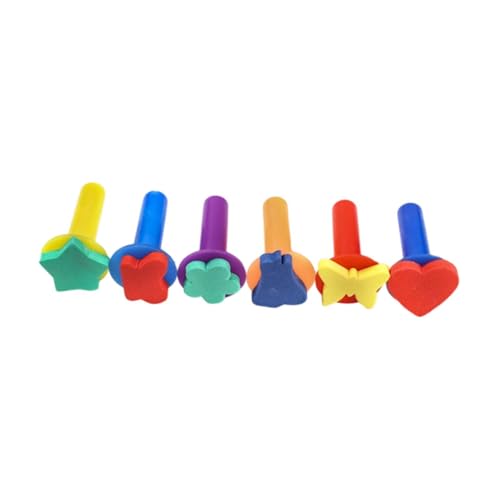 Hellery 6X Malschwamm Stempel Set für Kinder, Malschwamm Stempel für Kinder, Tragbares Kunstzubehör, Zeichenwerkzeuge für Mädchen, Jungen, Kinder Hellery 6X Malschwamm Stempel Set für Kinder, Malschwamm Stempel für Kinder, Tragbares Kunstzubehör, Zeichenwerkzeuge für Mädchen, Jungen, Kinder von Hellery