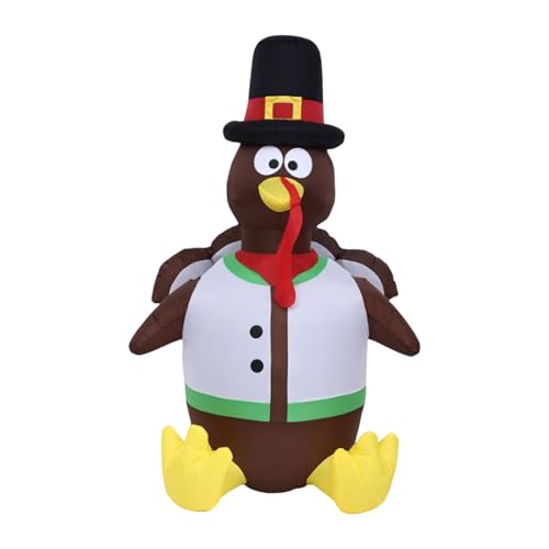 Hellery Aufblasbarer Sitzender Truthahn Als Thanksgiving Dekoration mit Eingebauten von Hellery