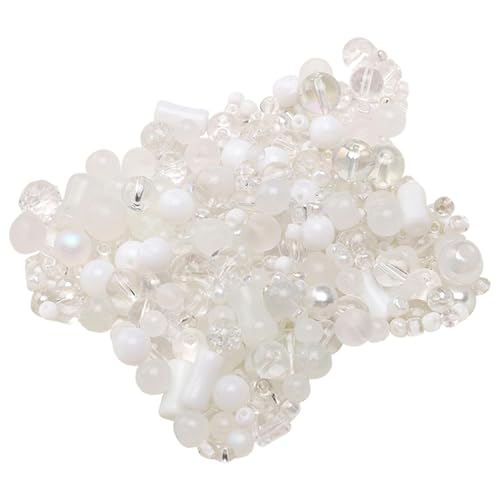 Hellery Glasperlen Schmuckperlen Bastelperlen Und Rundperlen Aus Poliertem Glas mit Glatter Oberfläche für Die Herstellung von Armbändern Halsketten Und, Weiß Hellery Glasperlen Schmuckperlen Bastelperlen Und Rundperlen Aus Poliertem Glas mit Glatter Oberfläche für Die Herstellung von Armbändern Halsketten Und, Weiß von Hellery