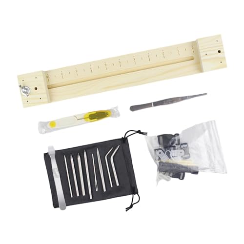 Hellery Hölzerne Paracord Vorrichtung, Armbandmacher, Armbandherstellungsset, Fallschirmschnur, Webknoten, Geflochtene Sets, Geschenke für Erwachsene, Armband, Lange Maker 11 Pins von Hellery