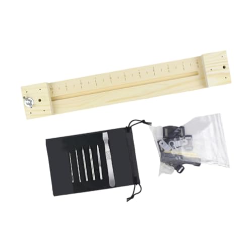 Hellery Hölzerne Paracord Vorrichtung, Armbandmacher, Armbandherstellungsset, Fallschirmschnur, Webknoten, Geflochtene Sets, Geschenke für Erwachsene, Armband, Lange Maker 6 Pins von Hellery