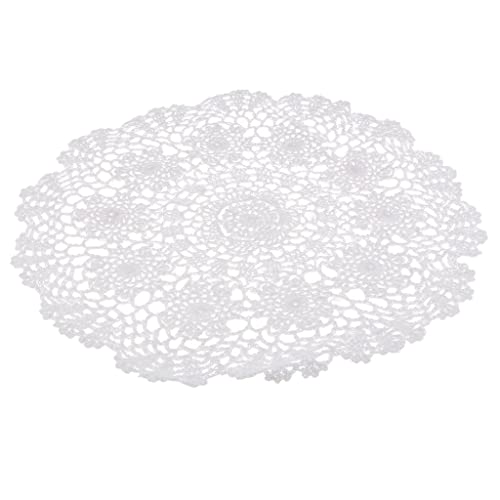 Hellery Lily Crochet Cotton Lace Deckchen Tisch Tischsets Deckchen Mat. Nr, Weiß, 40 cm Hellery Lily Crochet Cotton Lace Deckchen Tisch Tischsets Deckchen Mat. Nr, Weiß, 40 cm von Hellery