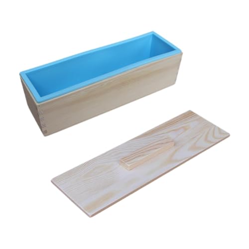 Hellery Rechteckige Silikonguss Holzbox Und Abdeckung, Seifenlaibguss für Kerzen, Selbstgemachtes DIY Handwerk, Blau Hellery Rechteckige Silikonguss Holzbox Und Abdeckung, Seifenlaibguss für Kerzen, Selbstgemachtes DIY Handwerk, Blau von Hellery