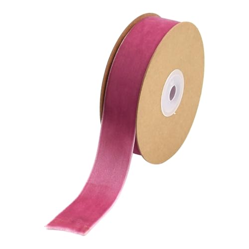 Hellery Samtband, Dekoband, DIY Beflockungsbänder mit Spule, Floristenband Zum Verpacken von Geschenken, Nähen, Geburtstagsschleifenherstellung, Dunkelpink Hellery Samtband, Dekoband, DIY Beflockungsbänder mit Spule, Floristenband Zum Verpacken von Geschenken, Nähen, Geburtstagsschleifenherstellung, Dunkelpink von Hellery