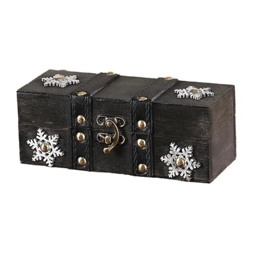 Hellery Schmuckschatulle Im Vintage Stil Als Und Schmuckkästchen Eine Aufbewahrungsbox Aus Holz mit Schloss für Frauen Zur Organisation von Access, Grau Hellery Schmuckschatulle Im Vintage Stil Als Und Schmuckkästchen Eine Aufbewahrungsbox Aus Holz mit Schloss für Frauen Zur Organisation von Access, Grau von Hellery