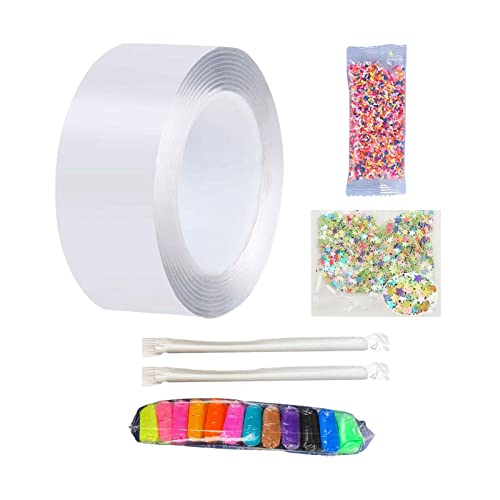 Hellery Vielseitiges Klebeband für Bastelarbeiten Und Projekte von Kindern, 2 mm x 5 cm x 3 m Pailletten von Hellery