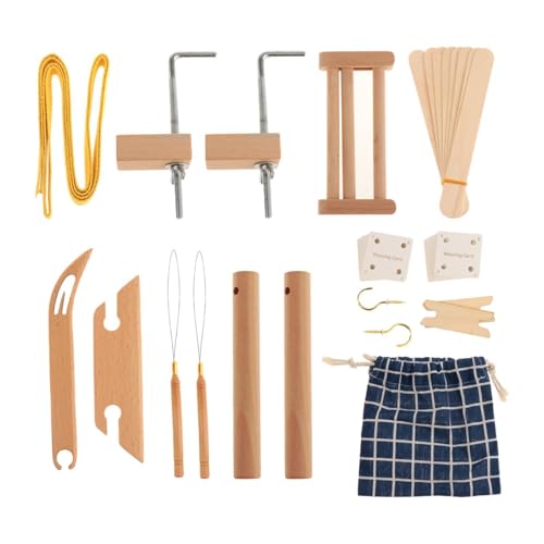 Hellery Webstuhl Set, Vielseitiges Zubehör, Mehrzweck, für Kettstifte mit Rückengurt von Hellery