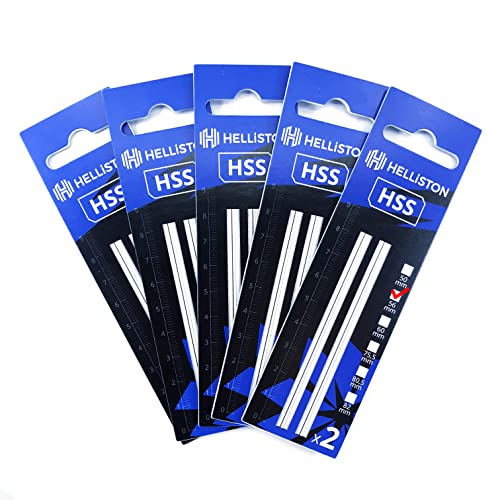 HSS Hobelmesser für Wegoma, Virutex AP98, AP98N, CE53S, 56x5,5x1,1mm (5 Satz = 10 Wendemesser) von Helliston