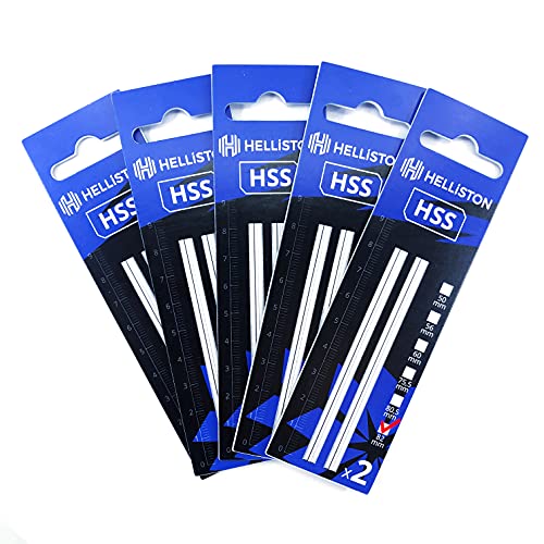 HSS Hobelmesser 82mm (für AEG, Bosch, Makita, Hitachi etc.) (10 Stück) von Helliston