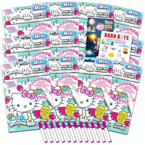 Hello Kitty Imagine Ink Partygeschenk-Set, 12 St ck, keine Unordnung, magische Tinte, Sanrio Hello Kitty Malb cher mit Aufklebern und mehr (Hello Kitty Partygeschenke) von Hello Kitty