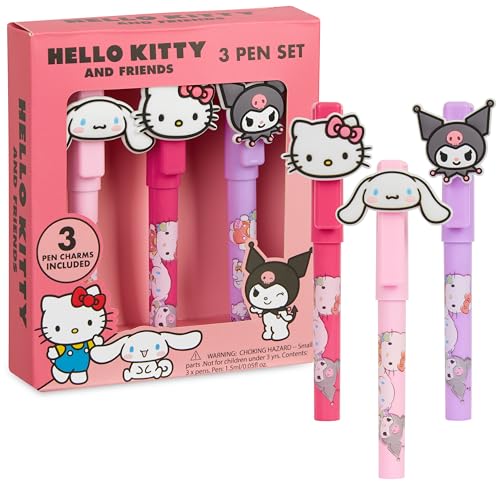 Hello Kitty Kugelschreiber Set mit Figurenaufsätzen - Geschenk für Mädchen & Teenager von Hello Kitty