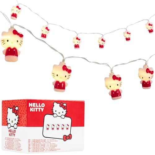 Hello Kitty Led Lichterkette Innen mit 10 Kätzchen Batteriebetrieben Kleine Lichterketten für Deko Wand Fenster Geschenke für Kinder Frauen und Teens Hello Kitty Led Lichterkette Innen mit 10 Kätzchen Batteriebetrieben Kleine Lichterketten für Deko Wand Fenster Geschenke für Kinder Frauen und Teens von Hello Kitty