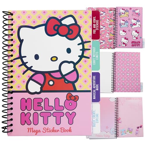 Hello Kitty Stickerbuch für Mädchen und Teenager - Album mit 28 Bögen, 400+ Aufkleber, Scrapbook - Anime Geschenke für Sie Hello Kitty Stickerbuch für Mädchen und Teenager - Album mit 28 Bögen, 400+ Aufkleber, Scrapbook - Anime Geschenke für Sie von Hello Kitty