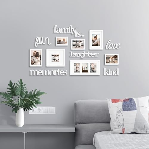 Hello Laura Bilderrahmen-Set mit Familienmotiv für Wanddekoration – für drei Fotos à 10.2x15.2 cm – fertig zum Aufhängen oder Aufstellen, mit integrierter Staffelei, Freunde, Liebhaber Hello Laura Bilderrahmen-Set mit Familienmotiv für Wanddekoration – für drei Fotos à 10.2x15.2 cm – fertig zum Aufhängen oder Aufstellen, mit integrierter Staffelei, Freunde, Liebhaber von Hello Laura